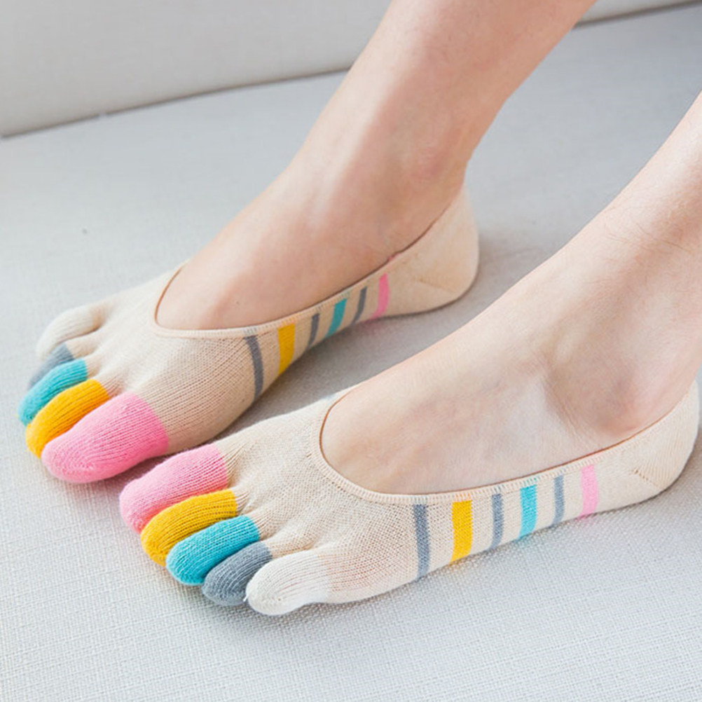5Pairs Yoga Five Finger Socks  - Invisibility Sock Loafer ulasan dan harga