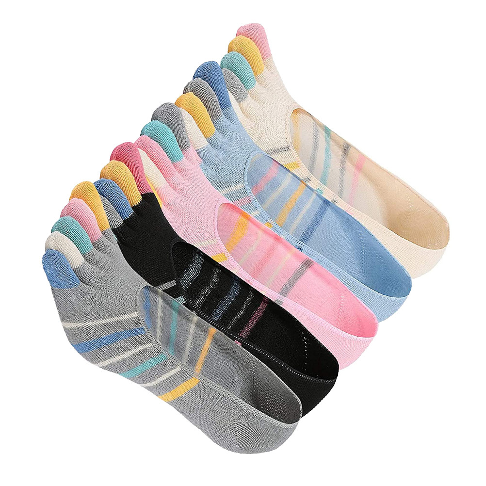 5Pairs Yoga Five Finger Socks  - Invisibility Sock Loafer ulasan dan harga