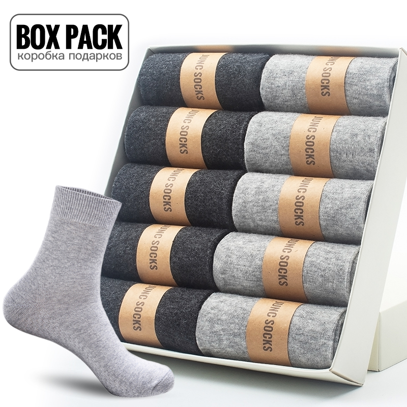 Box Pack Men's Cotton Socks 10 - Cotton Crew Sock Pack ulasan dan harga