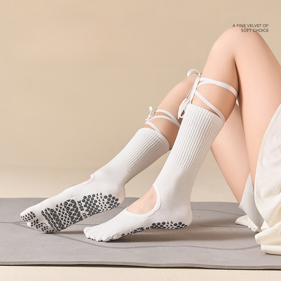 Women's Lace-Up Grip Yoga Sock - Grip Sock Yoga ulasan dan harga