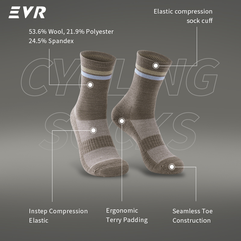 EVR Autumn Winter Merino Wool  - Wool Hiking Sock ulasan dan harga