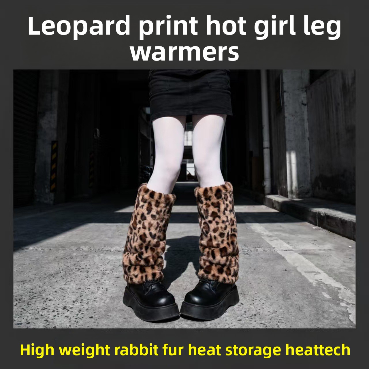 Leopard Print Heavy Weight Plu - Boot Sock Slouchy ulasan dan harga